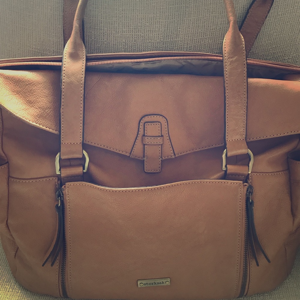 Emma storksak diaper bag camel